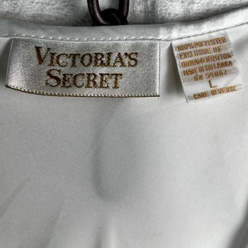 Vintage Gold Label Victoria's Secret Maxi Slip Dress white cream spaghetti strap - Picture 7 of 15